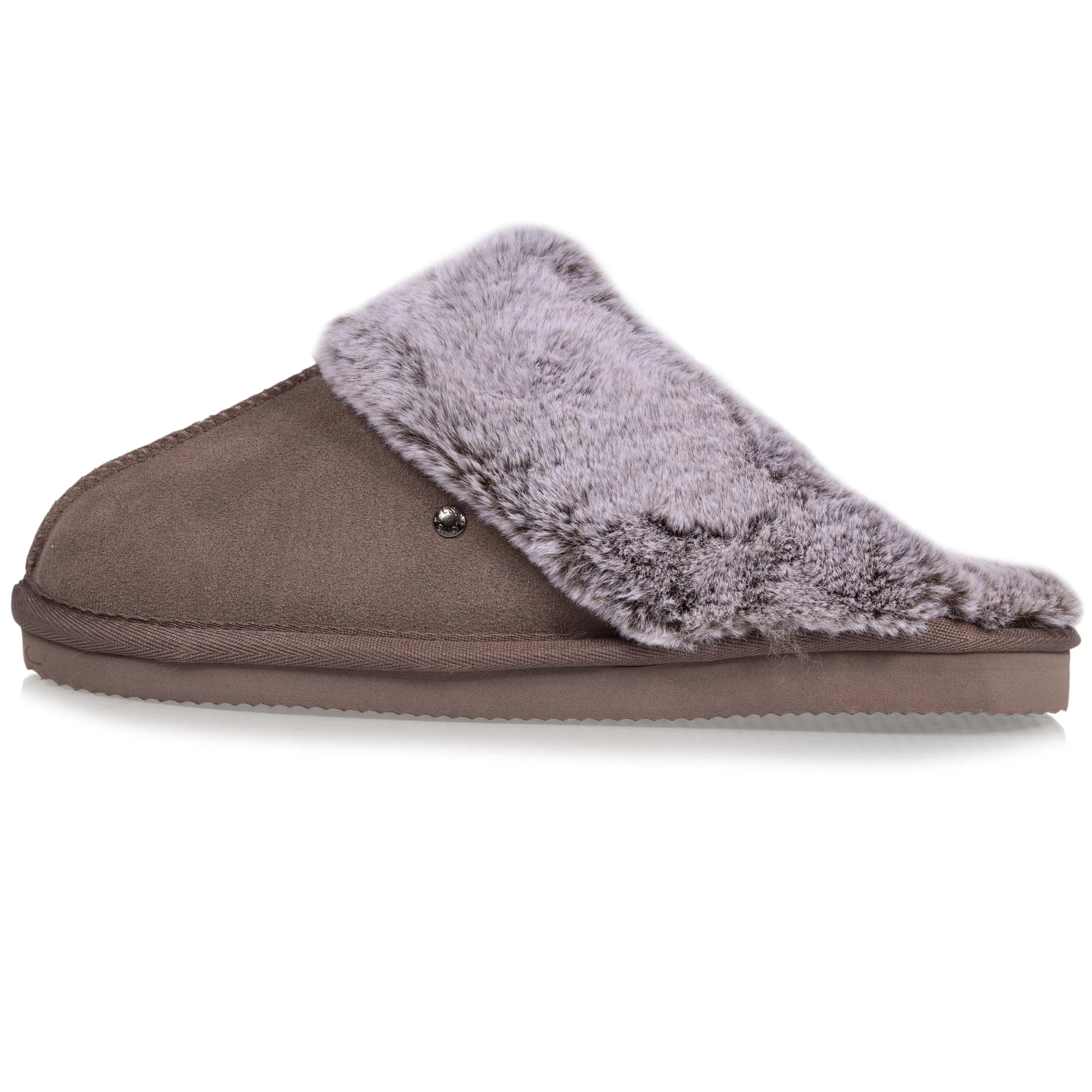 Femme Taupe Mules Slippers