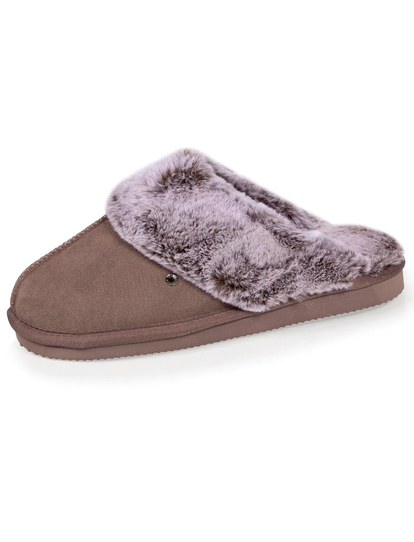 Femme Taupe Mules Slippers