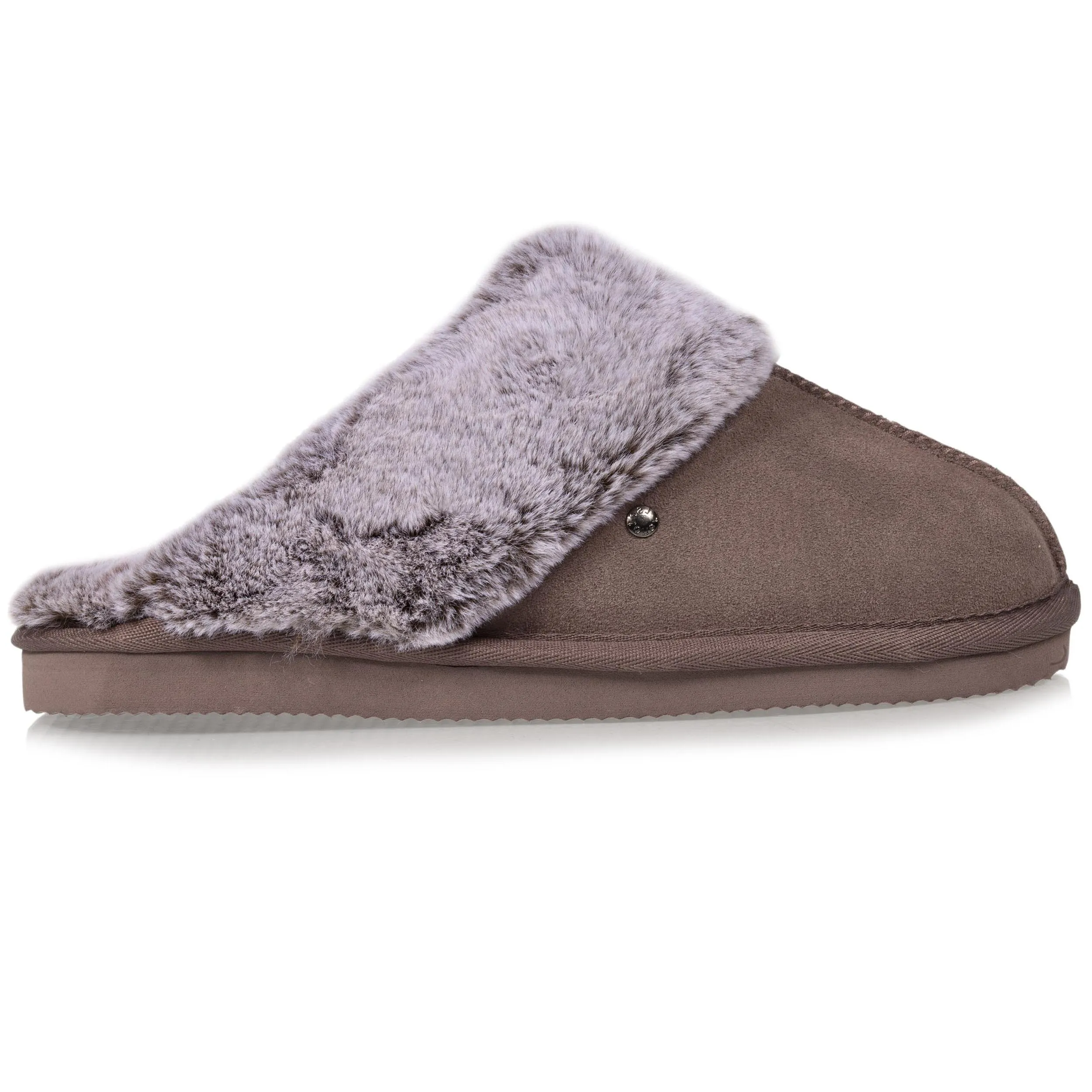 Femme Taupe Mules Slippers