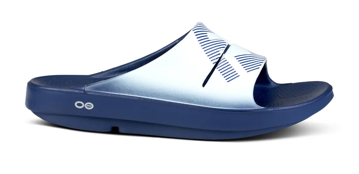 FJ X OOFOS Women's OOahh Sport Slide Sandal - Navy