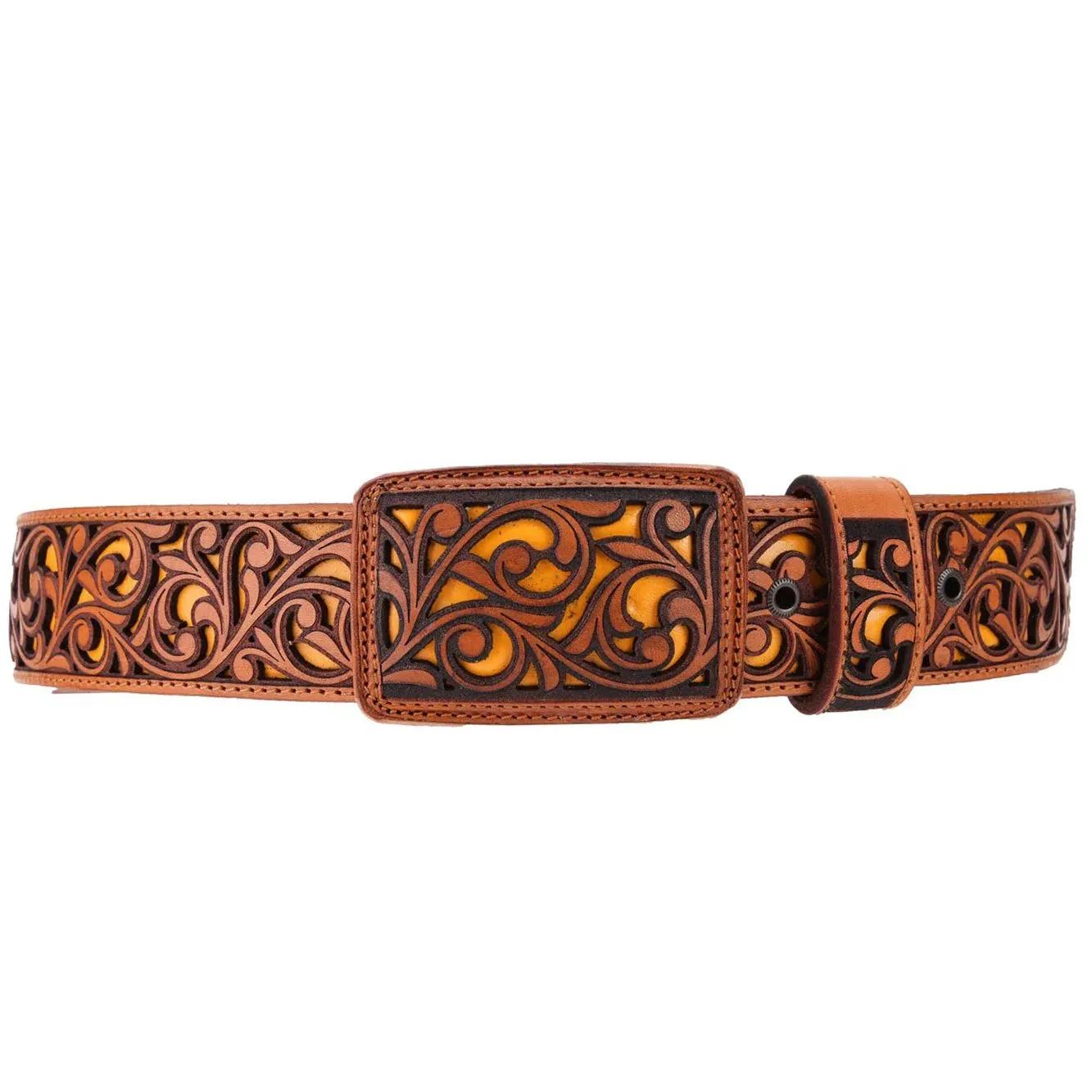 Floral Laser Cut Cowboy Belts