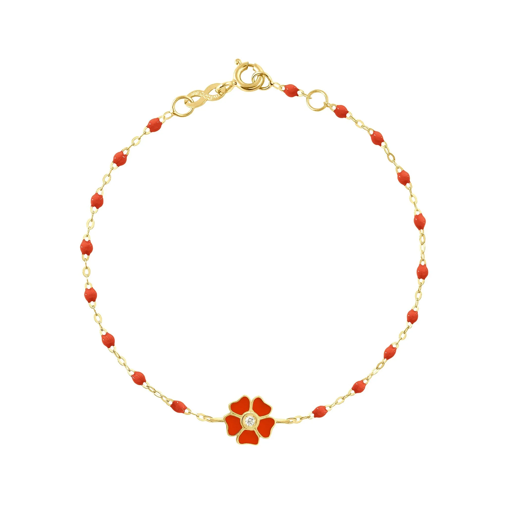 Flower Classic Gigi Coral Bracelet - Yellow Gold, 6.7