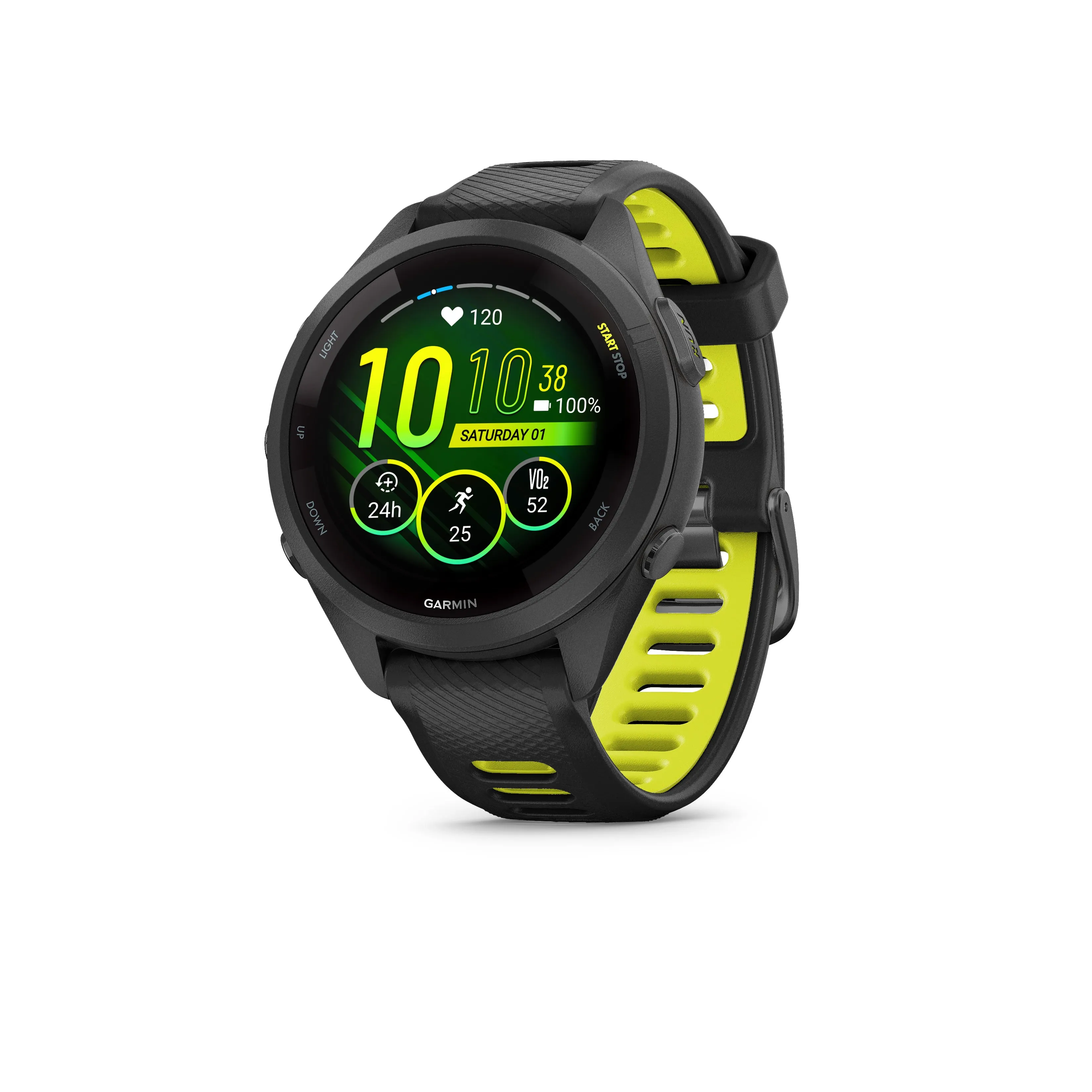 Garmin Forerunner 265S, Black/Yellow transformed into Google SEO friendly words: Garmin Forerunner 265S Black Yellow