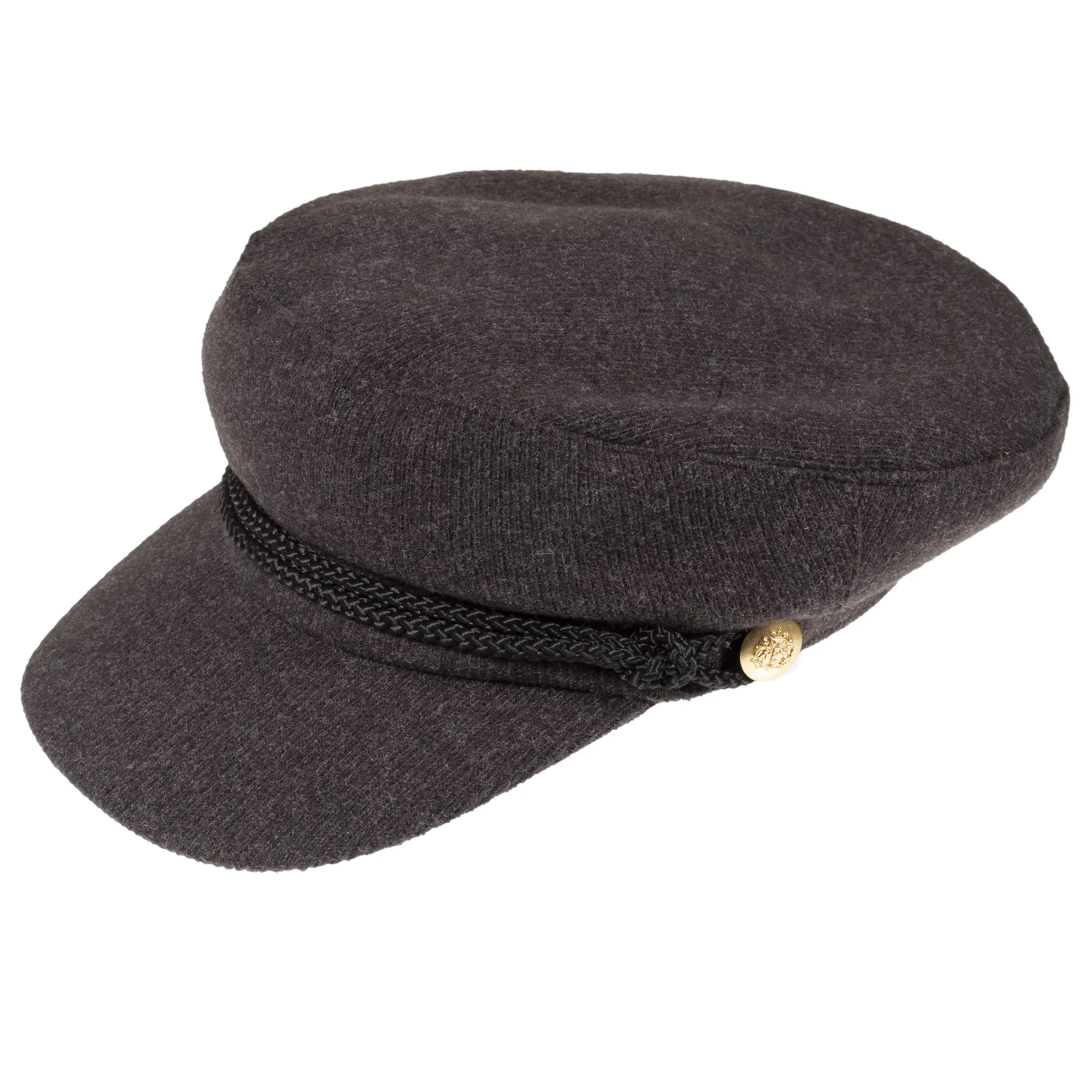 Gavroche cap for women in gray velvet.