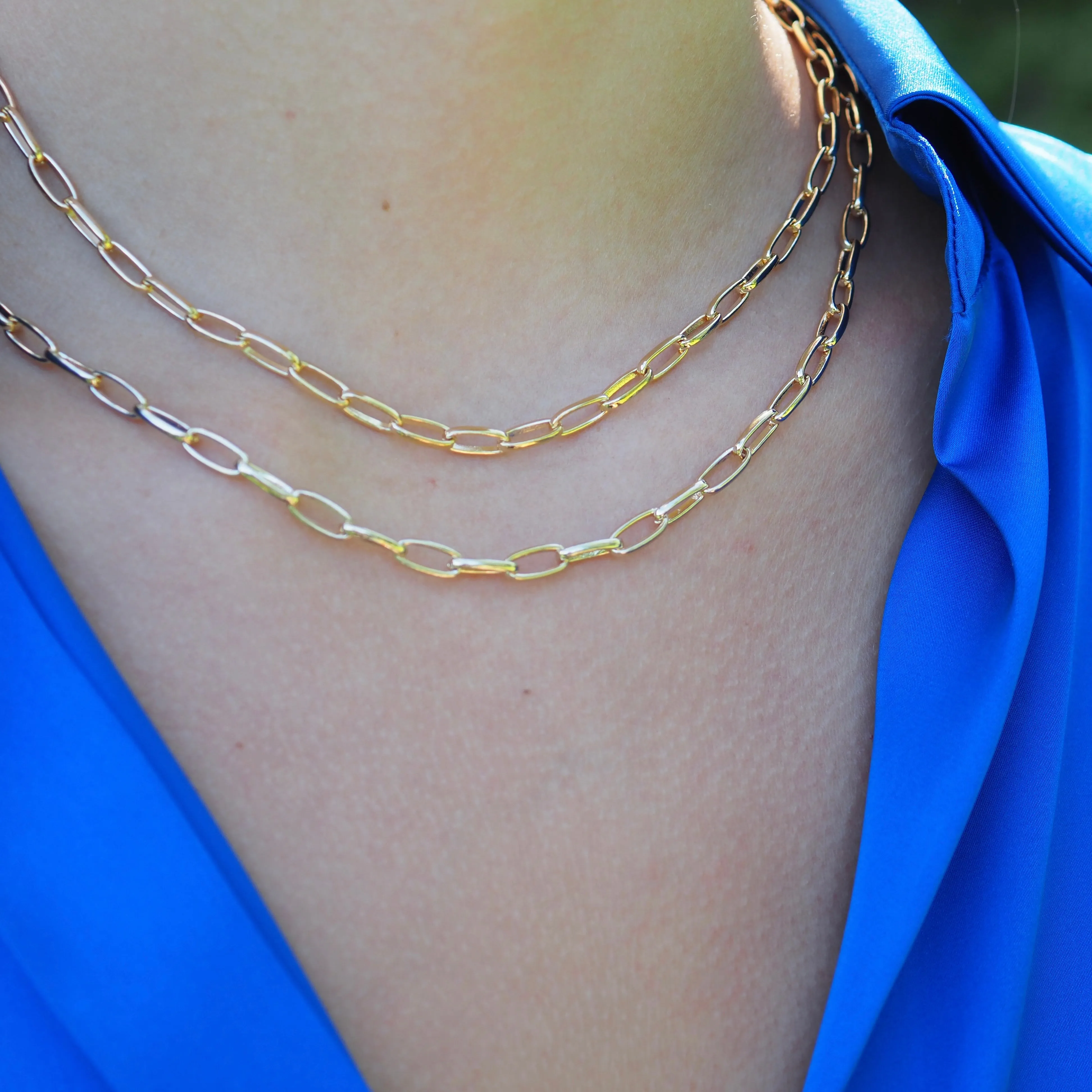 GIANNA OPEN OVAL LINK NECKLACES