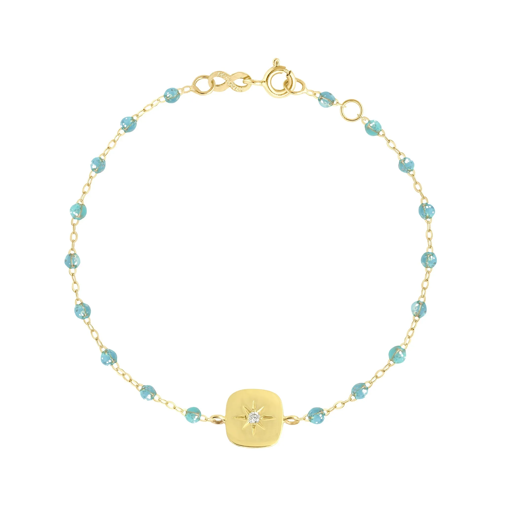 Gigi Aqua diamond bracelet, Yellow Gold, 6.7