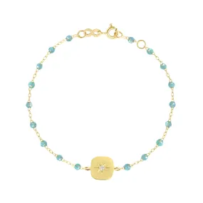 Gigi Aqua diamond bracelet, Yellow Gold, 6.7