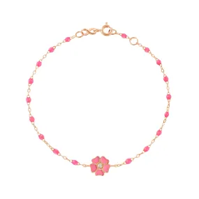 Gigi Pink Diamond Bracelet - Flower Classic, Rose Gold, 6.7