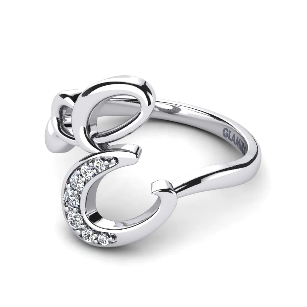 Glamira E Initial Ring