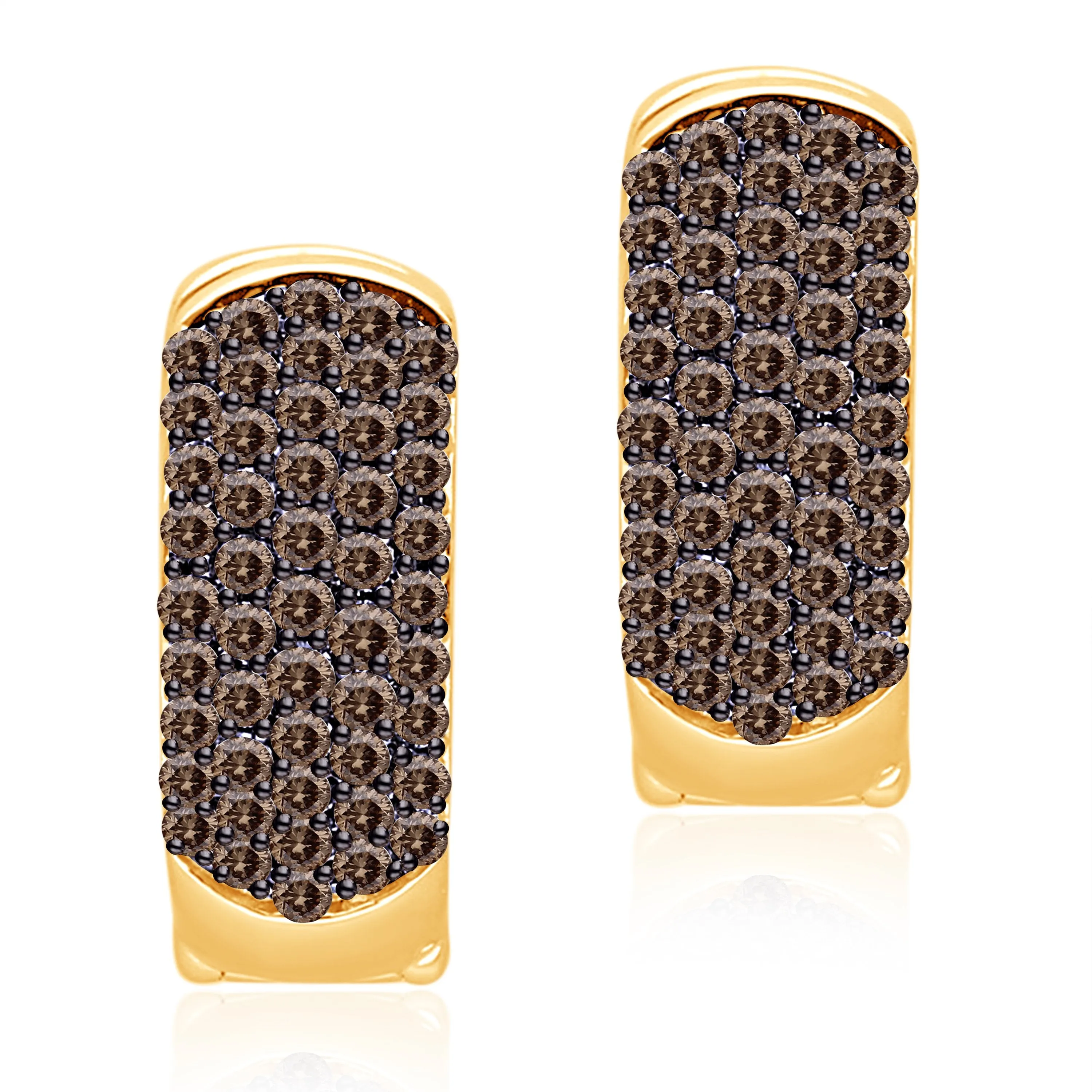 gold coco diamond earrings