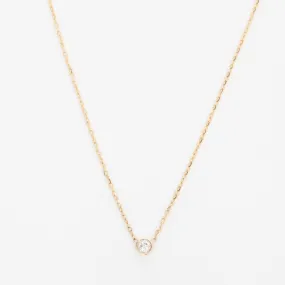 Gold Minimalist Diamond Necklace