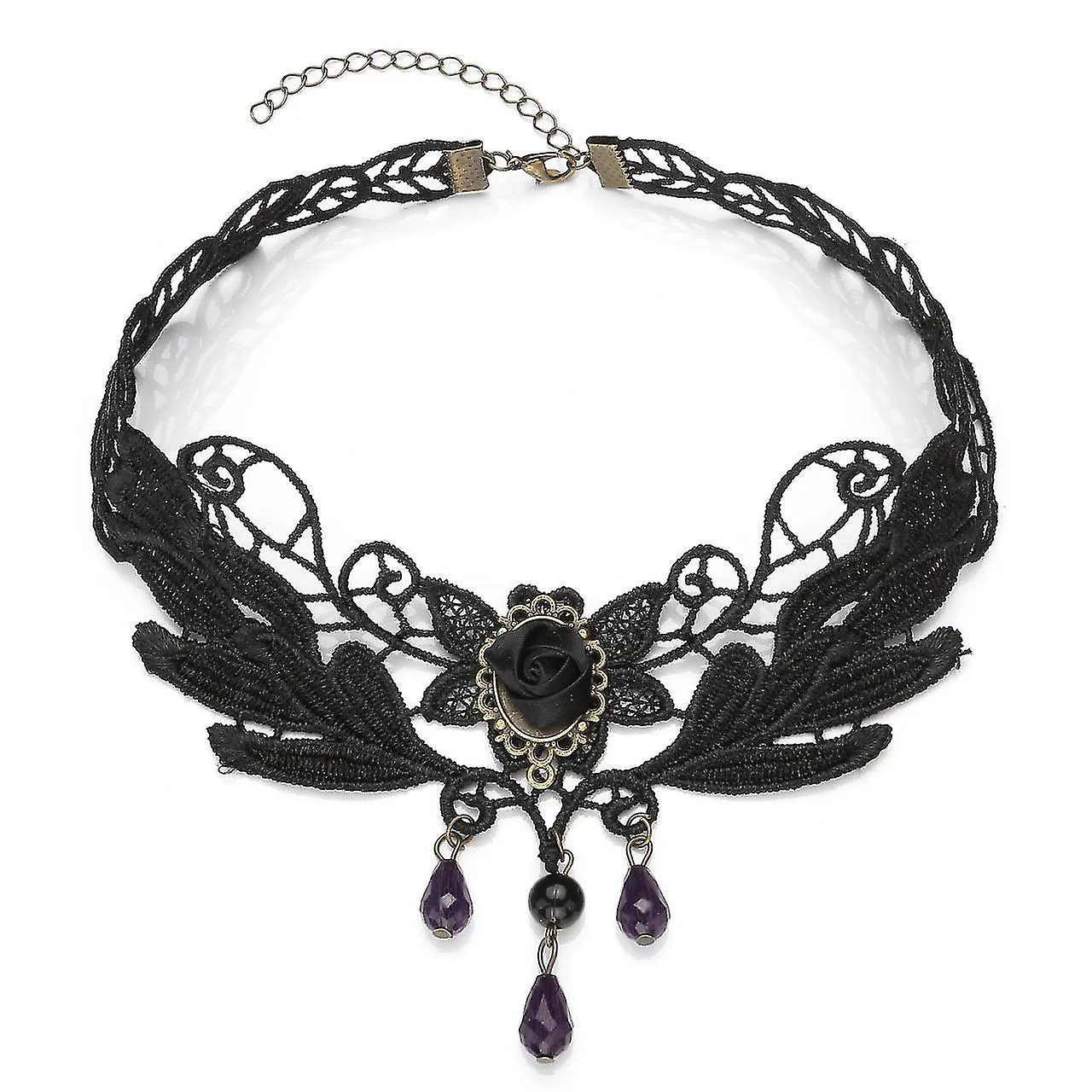 Gothic Jewellery, Women's Necklace, Acrylic Lace, Collar, Vintage Necklace