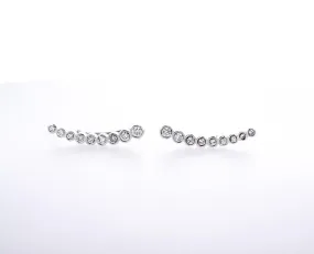 Gradual Climber Earrings with Diamonds