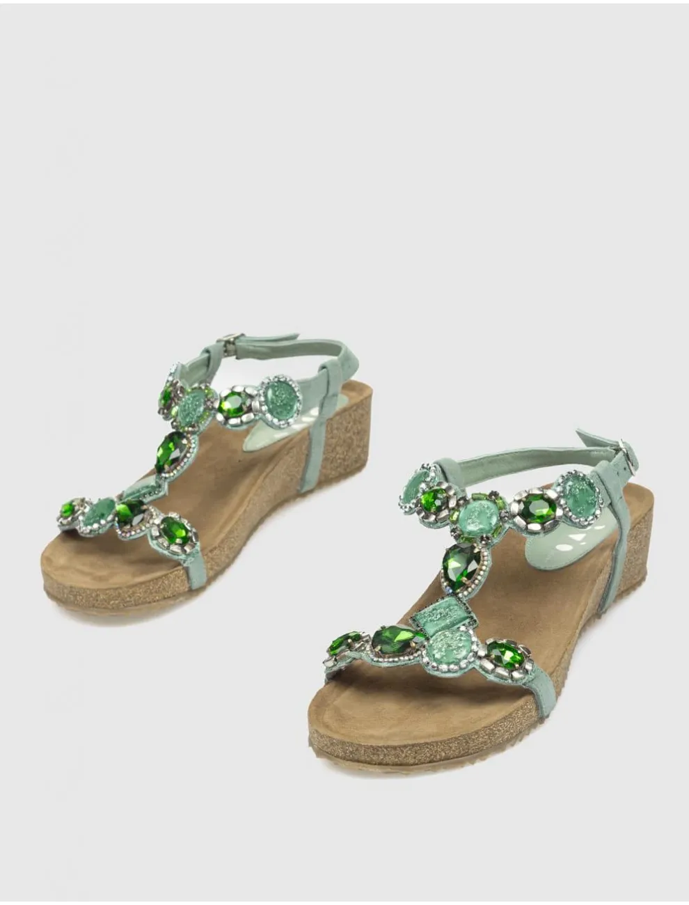 Green Leiko Sandals, Obvio Shoes