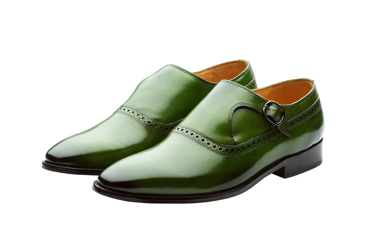 Green Monk Strap Brogue