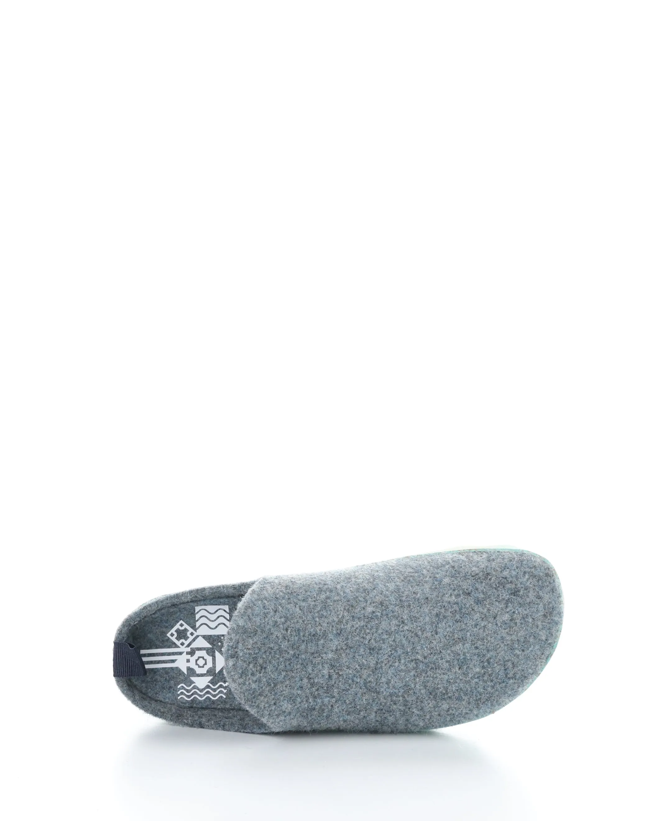 Grey Blue Slip-on Mules - COME023ASP 065