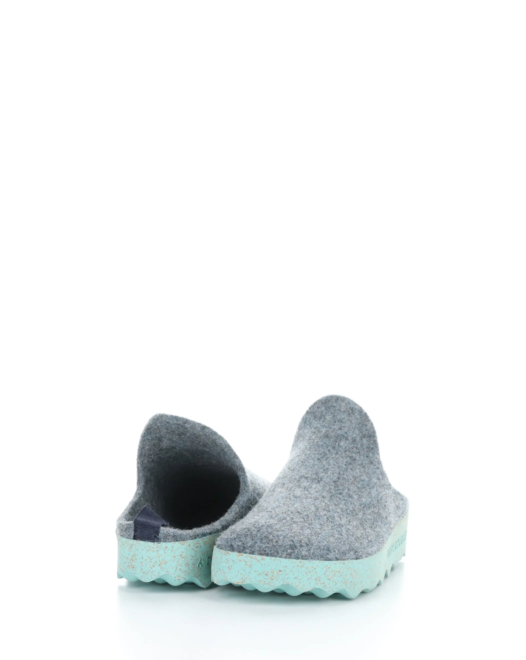 Grey Blue Slip-on Mules - COME023ASP 065