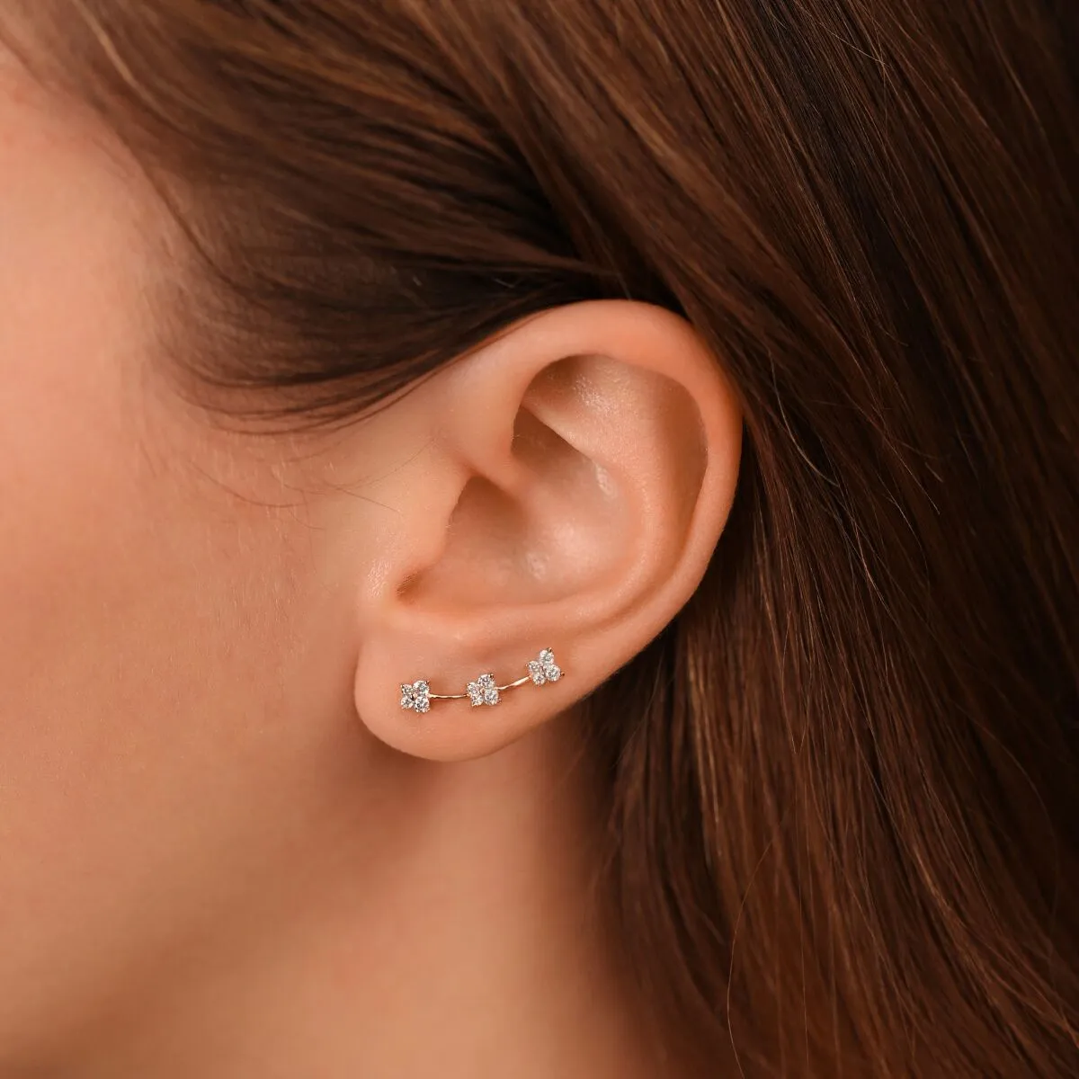 Half Carat Diamond Butterfly Ear Climber - Shop Now!