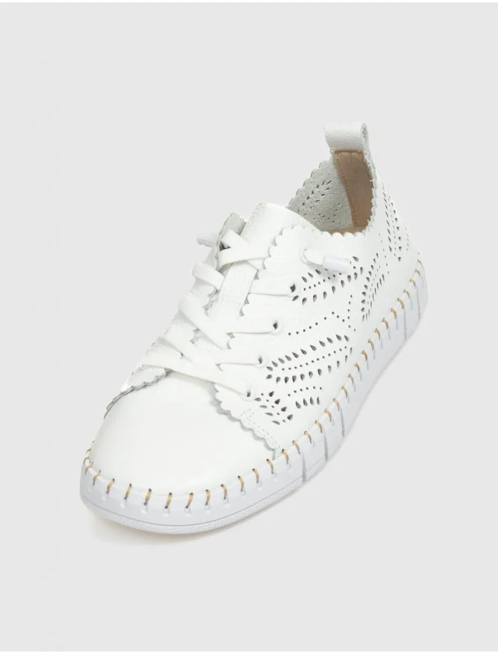 Happy Monk Cretta-014 White Sneaker