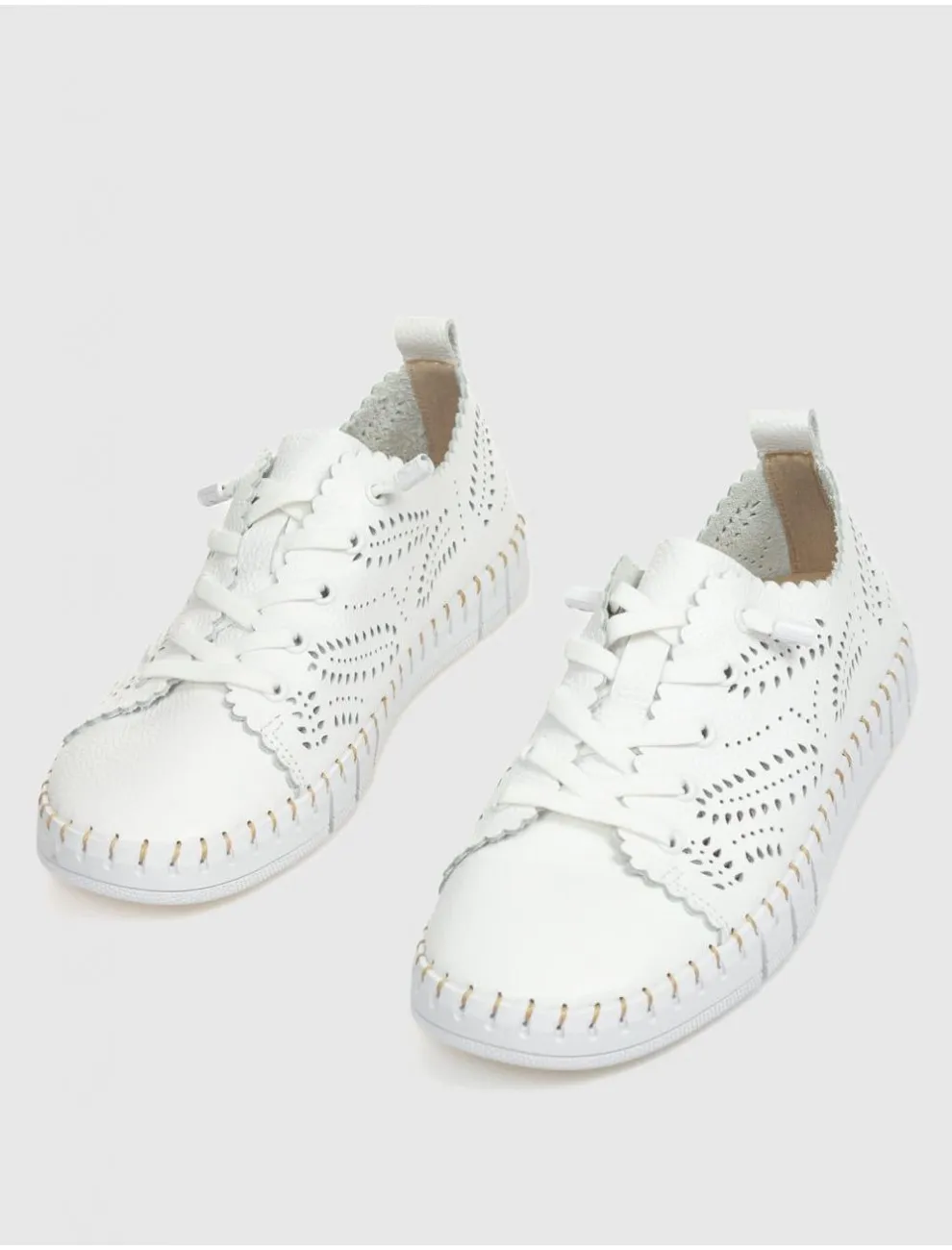 Happy Monk Cretta-014 White Sneaker