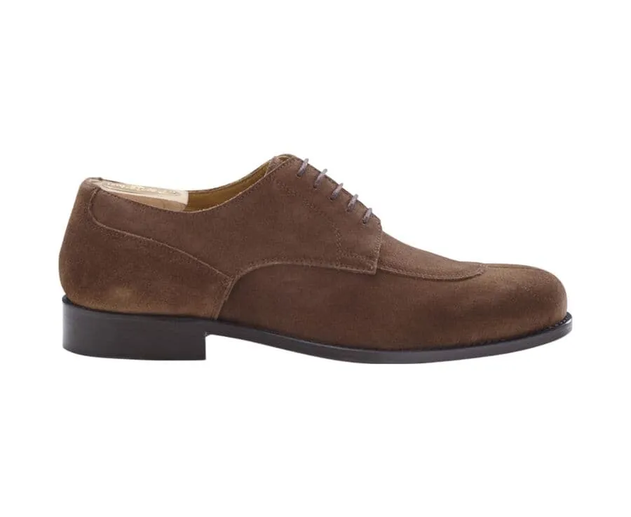 Havana Suede Derby Shoes - Leather sole - PADDINGTON.