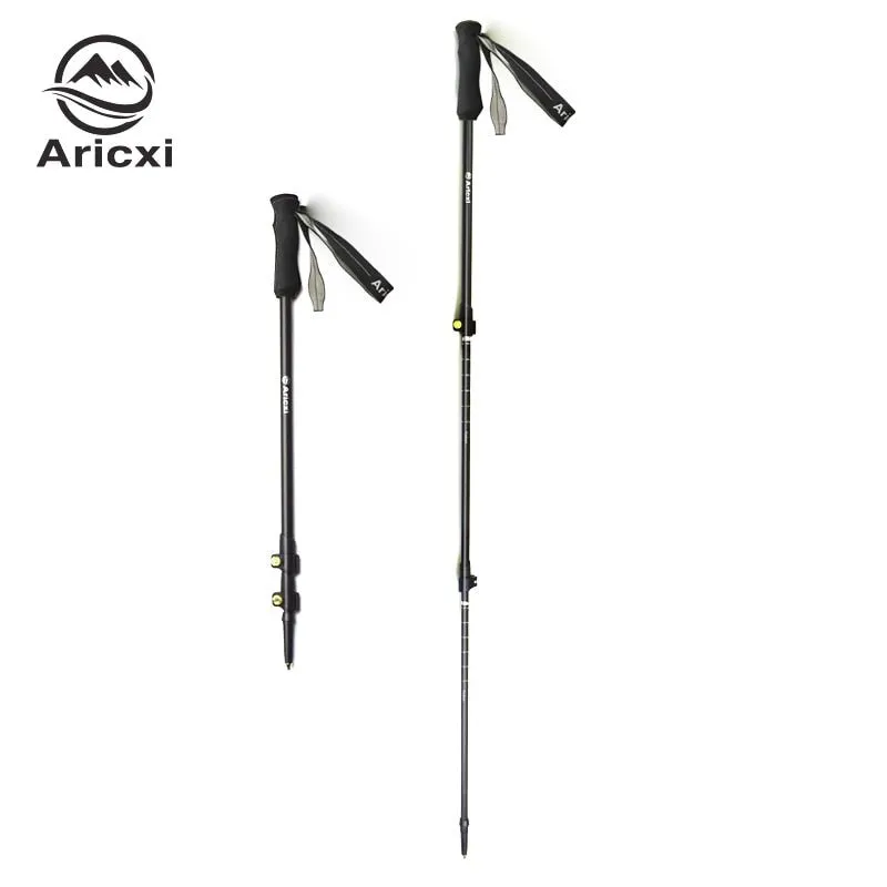 Hiking Pole / Ultralight Carbon Fiber Nordic Walking Stick 340g Aricxi - Flip Locks Ultralight