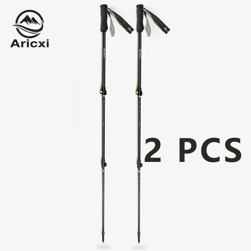 Hiking Pole / Ultralight Carbon Fiber Nordic Walking Stick 340g Aricxi - Flip Locks Ultralight