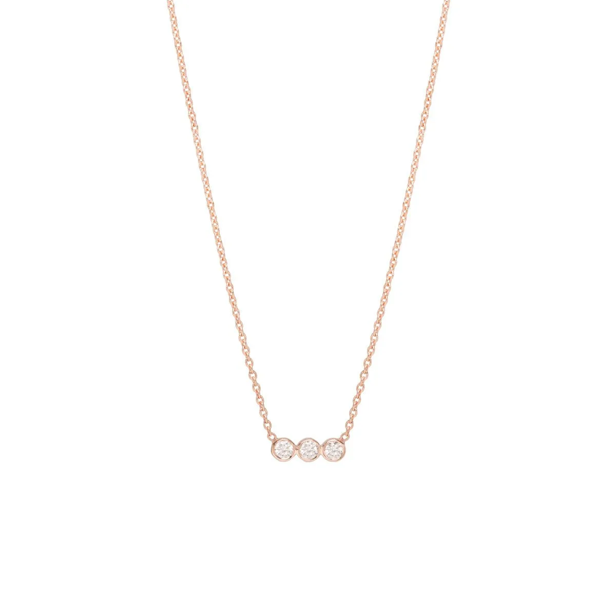 Horizontal Bezel Necklace with Diamond