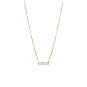 Horizontal Bezel Necklace with Diamond