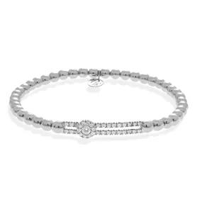 Hulchi Belluni Diamond Fidget Bracelet - White Gold 20352AH4-WW