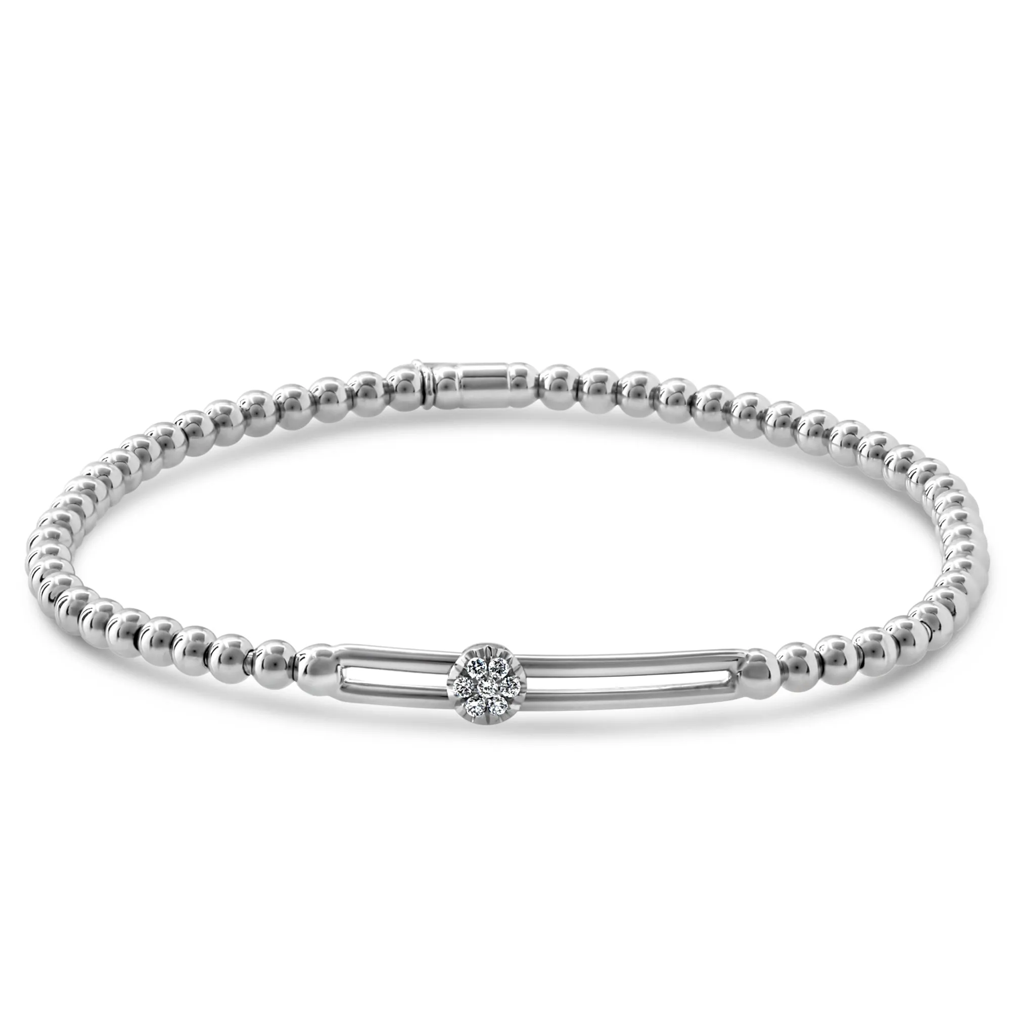 Hulchi Belluni Stretch Bracelet Diamond Station Moveable