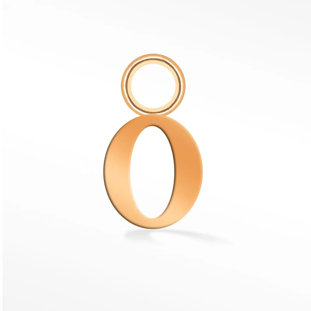 Initial 5mm 14K Rose Gold Charms for Permanent Jewelry