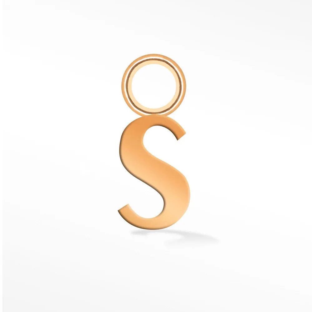 Initial 5mm 14K Rose Gold Charms for Permanent Jewelry