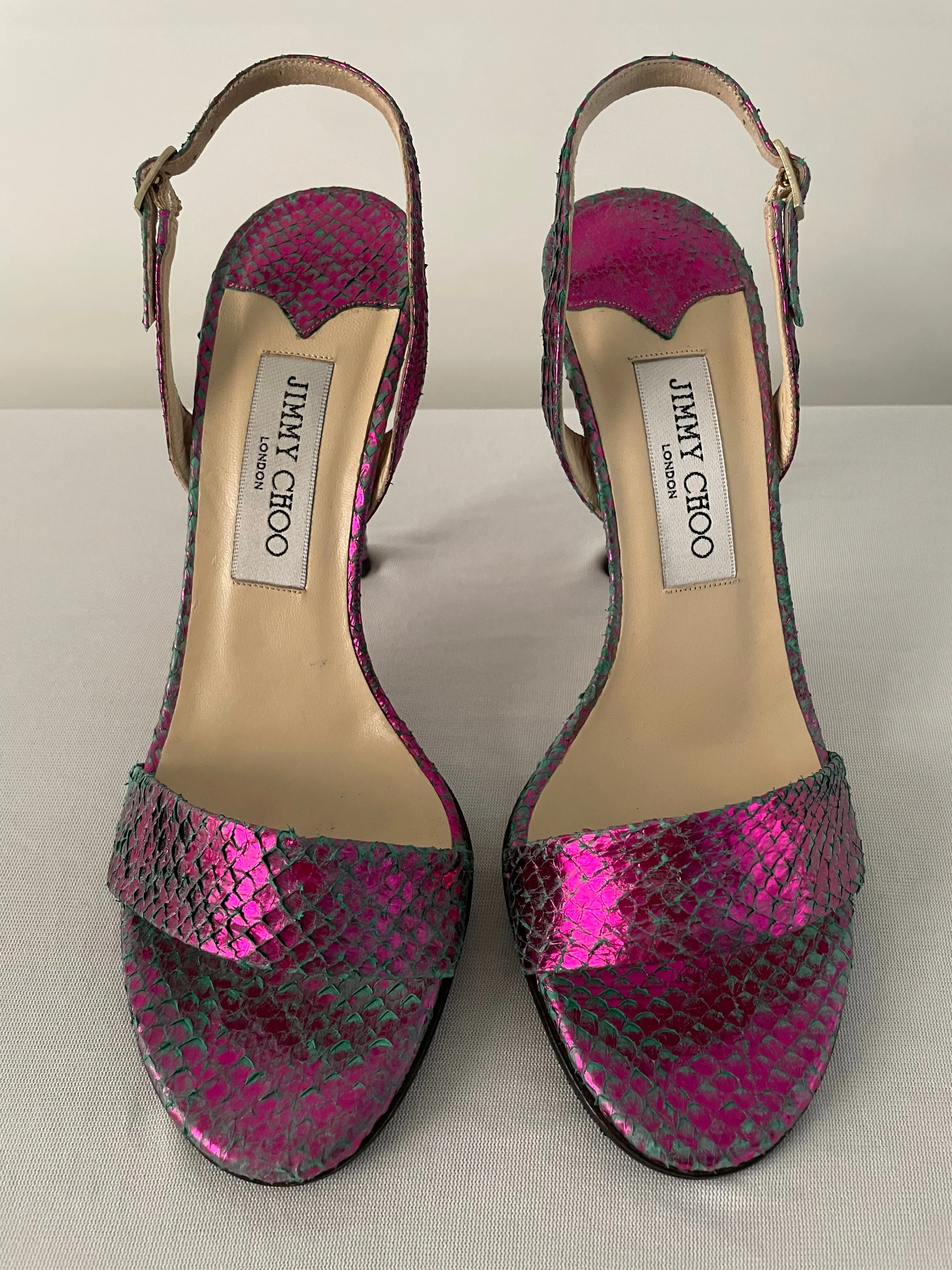 Jimmy Choo Neon Fish Aeon Slingbacks