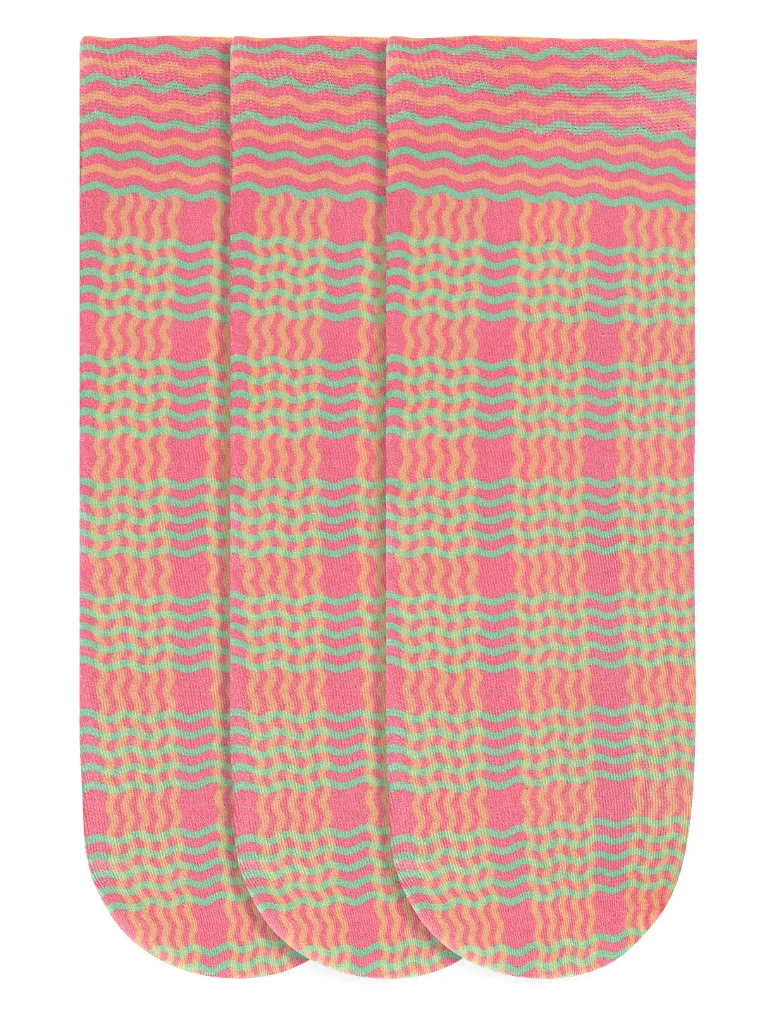 JUMP USA Women's Cotton Ankle Length Socks (Pink,Red,Green, Free Size) Pack of 3