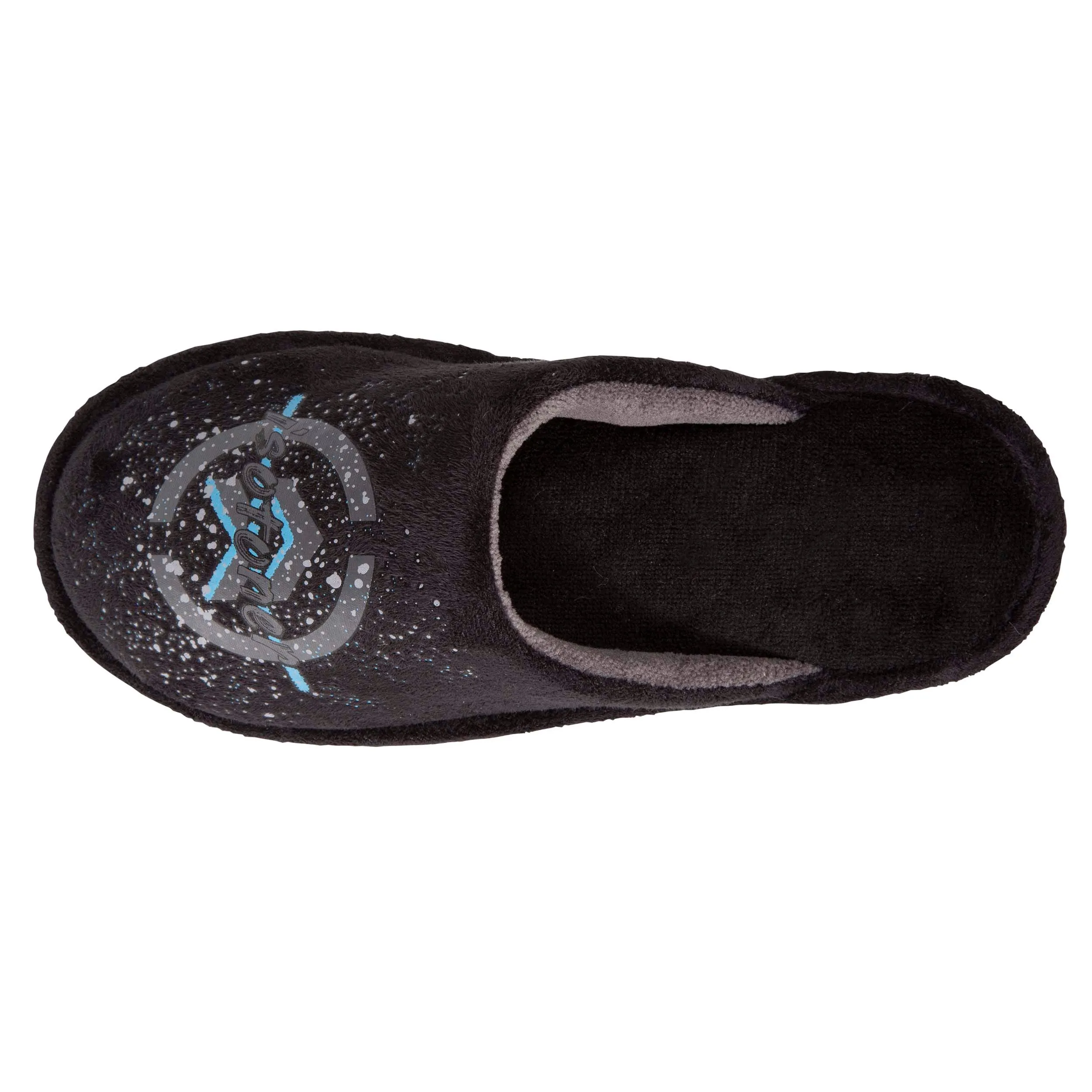 Junior black mule slippers