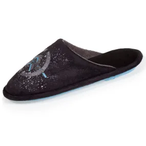 Junior black mule slippers