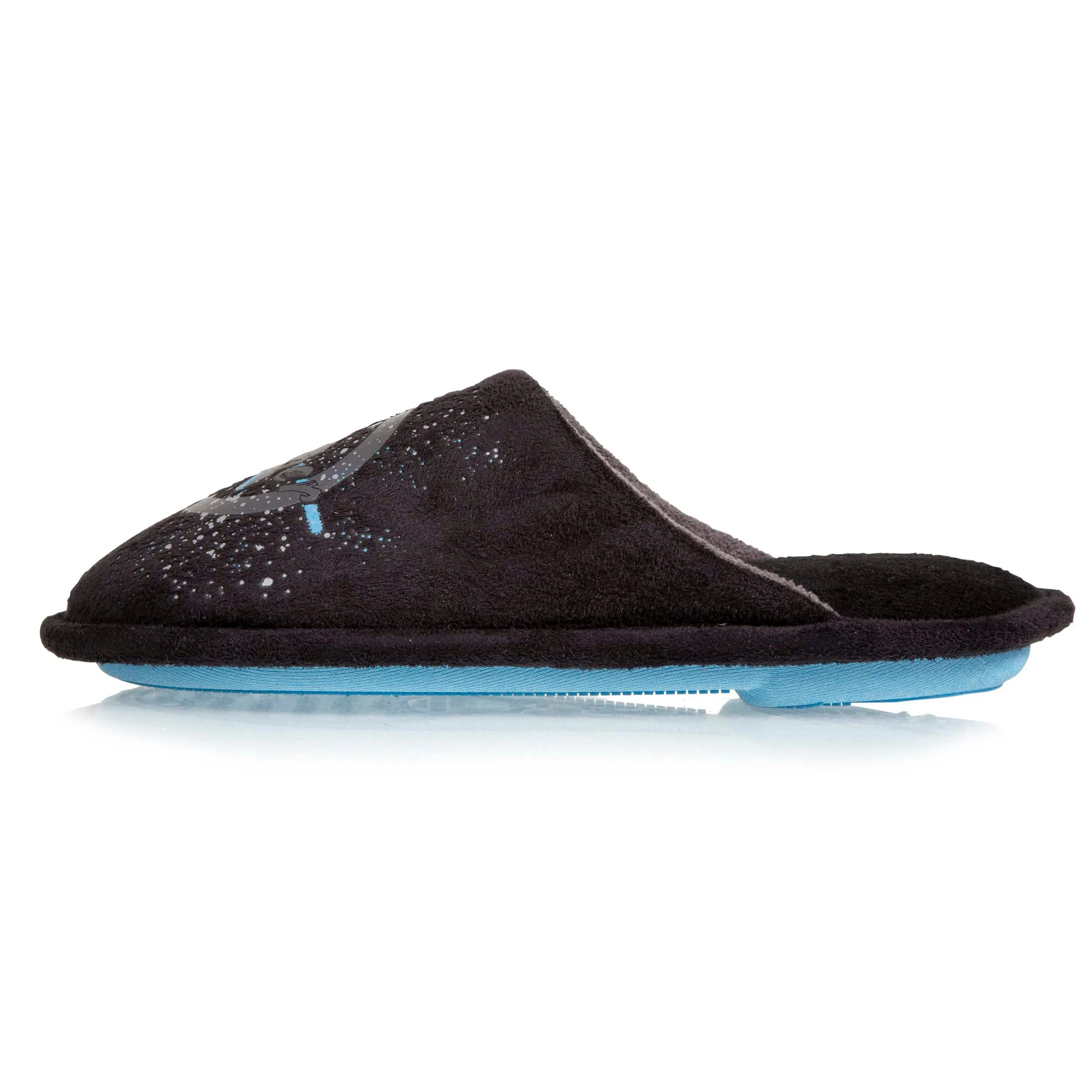 Junior black mule slippers