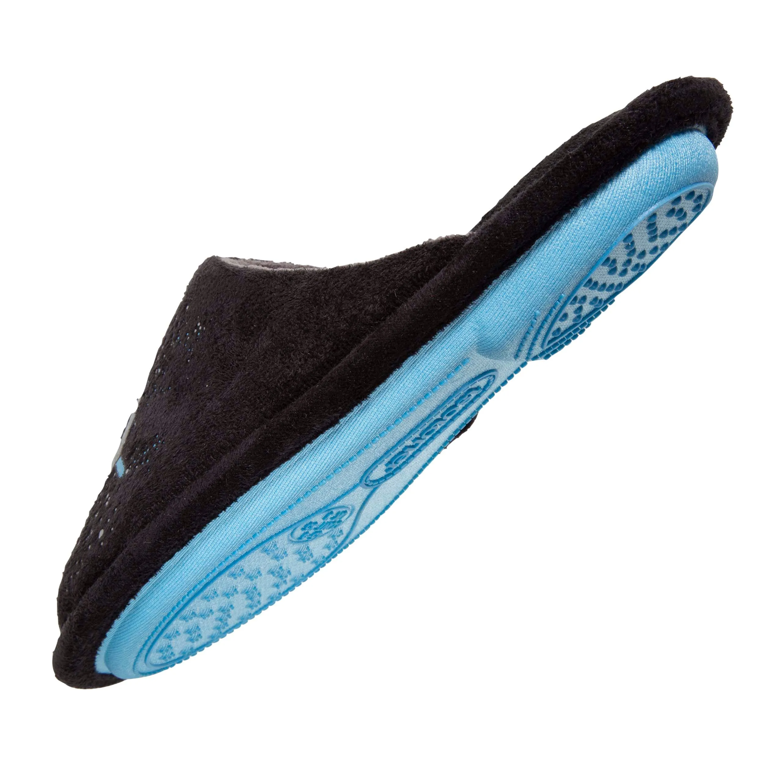 Junior black mule slippers