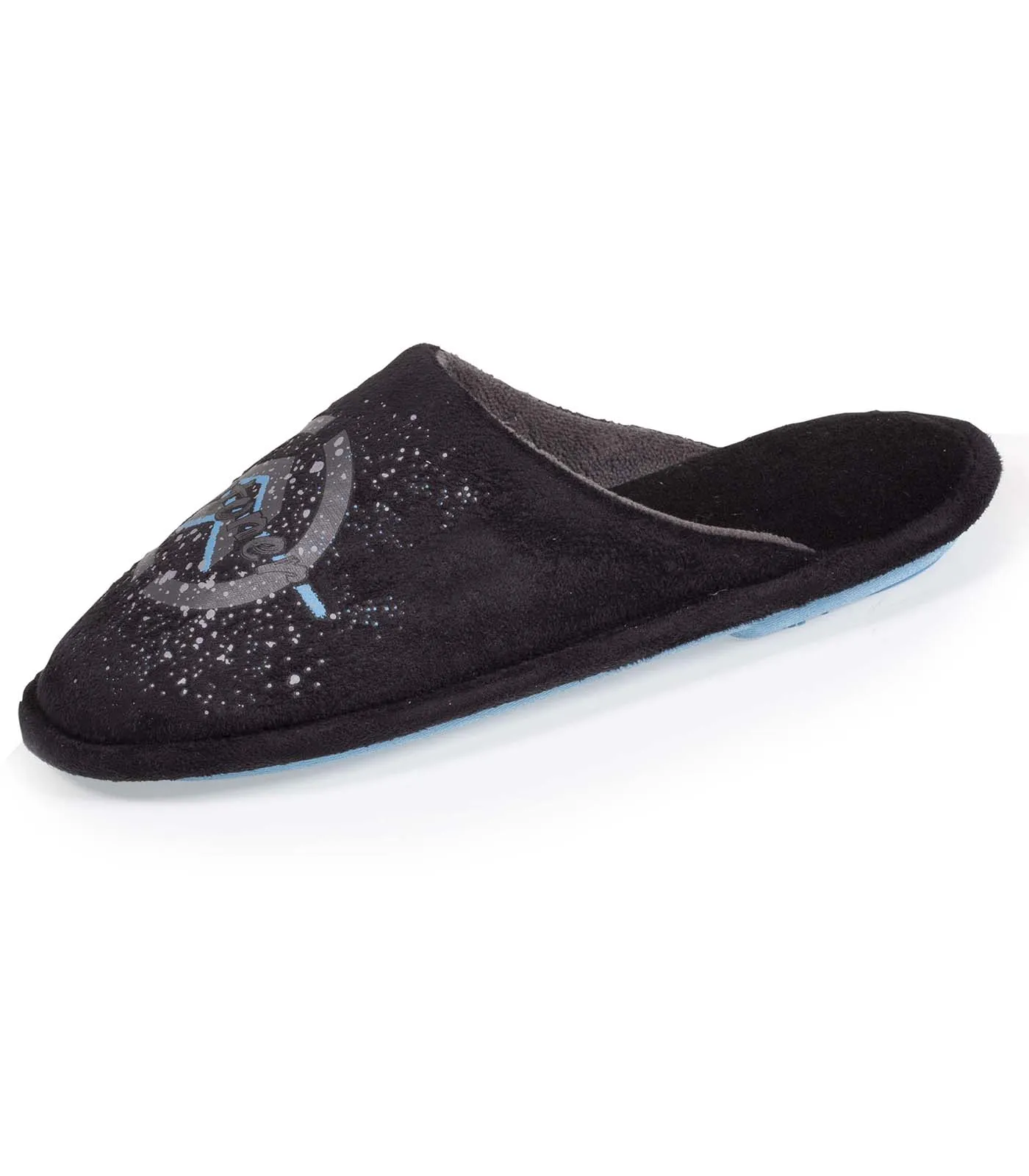 Junior black mule slippers