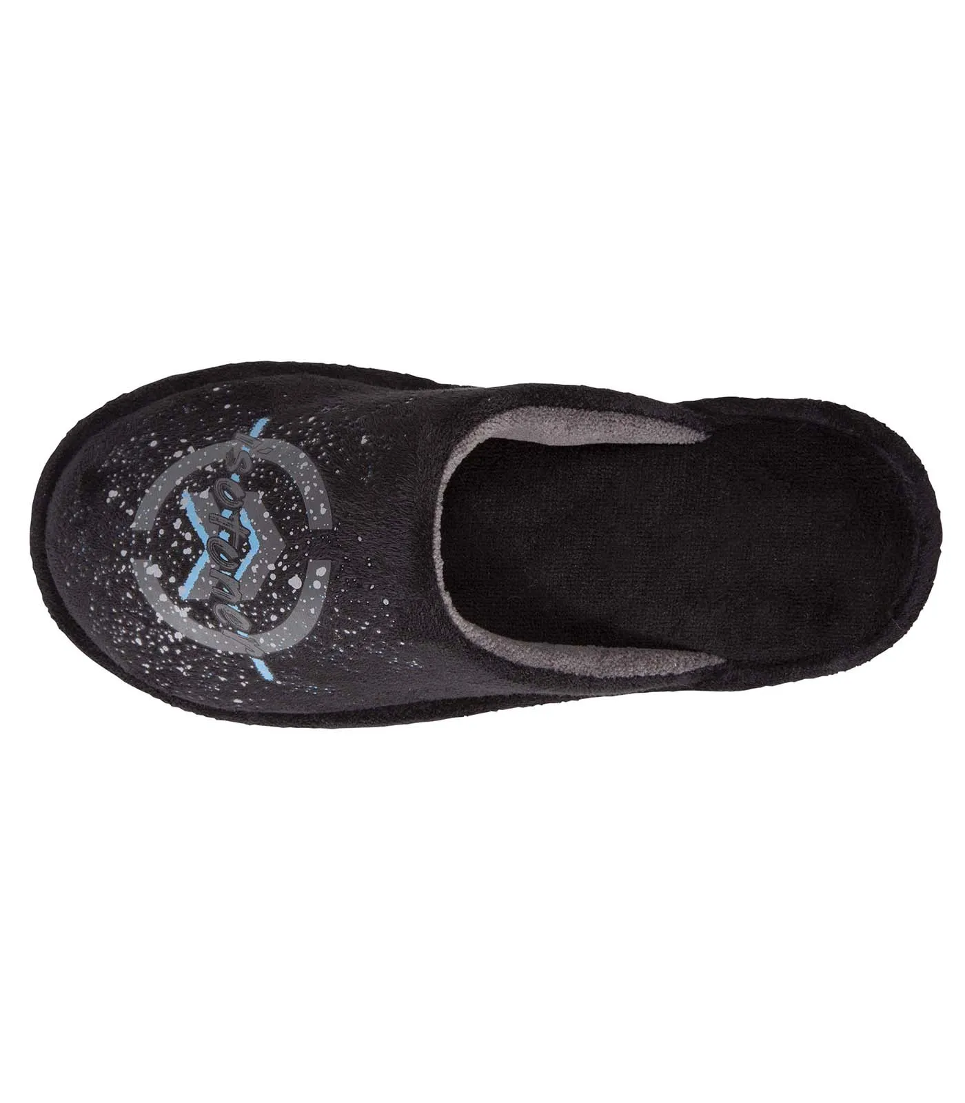 Junior black mule slippers