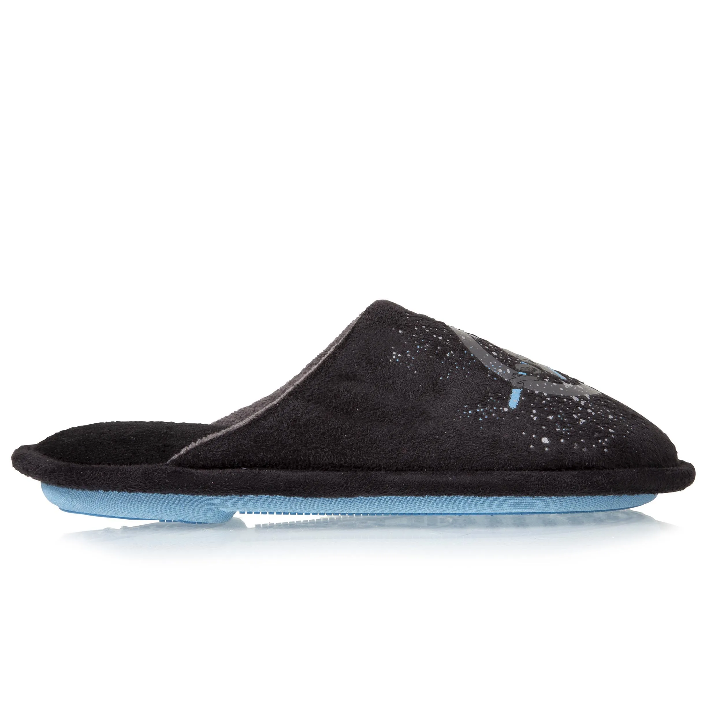 Junior black mule slippers