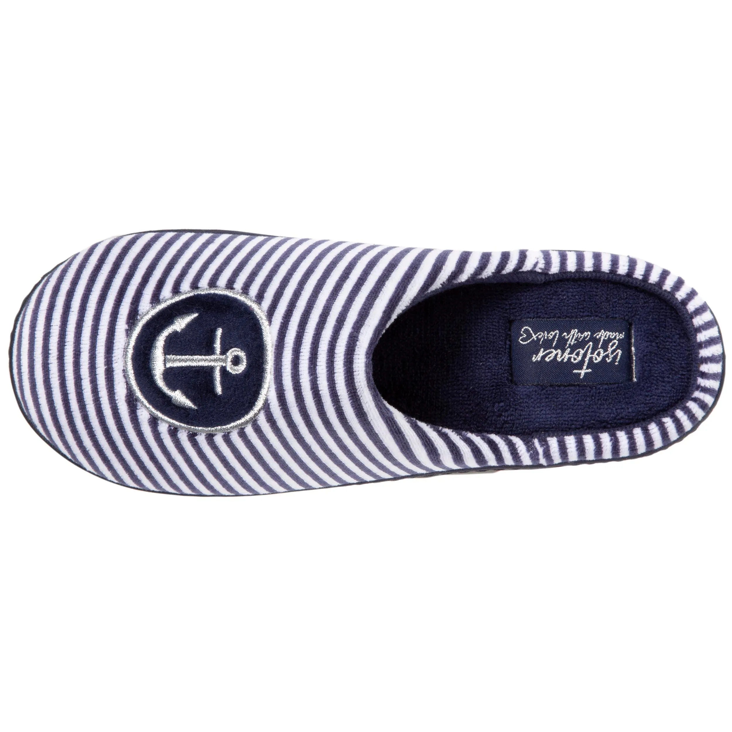 Junior Striped Mule Slippers.