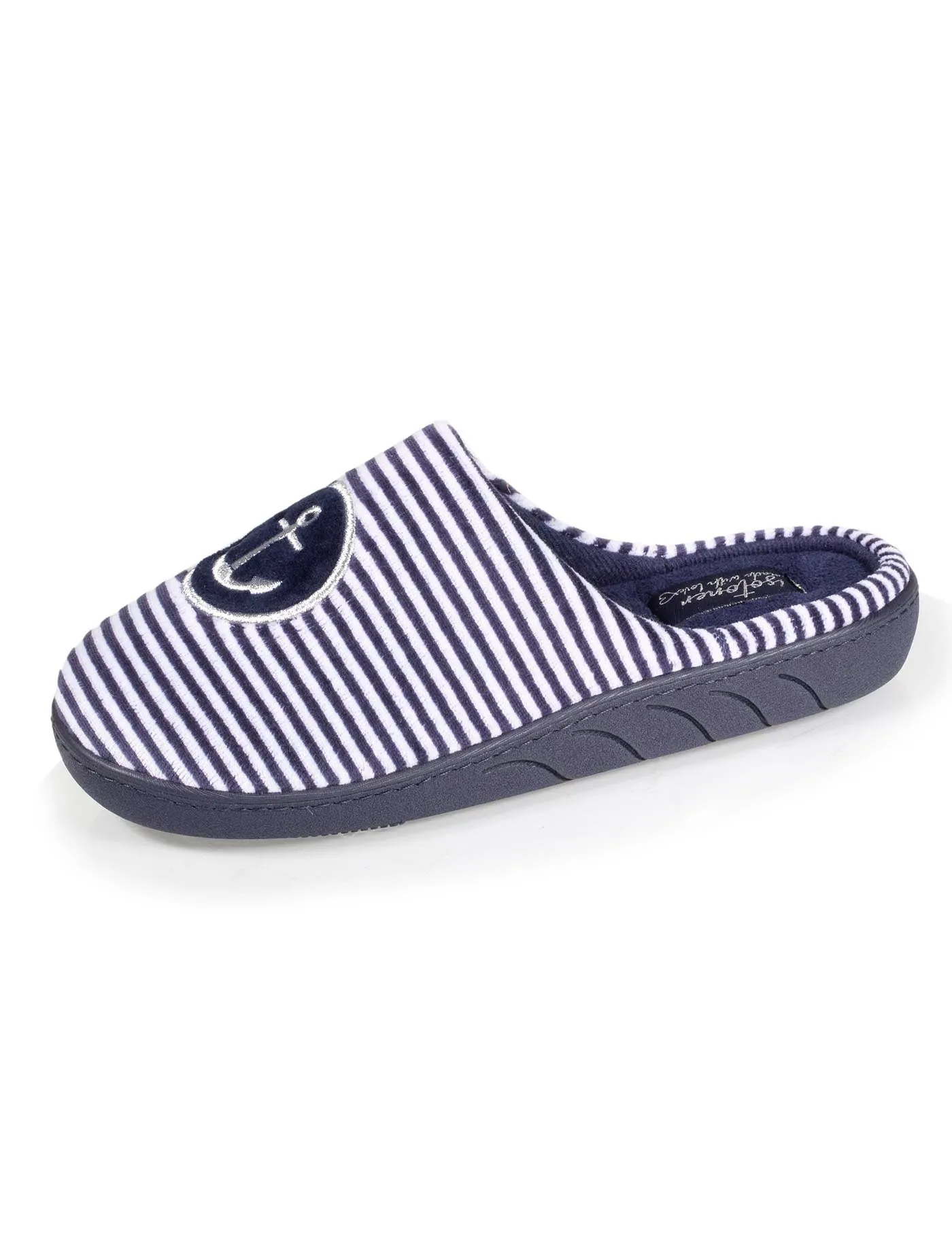 Junior Striped Mule Slippers.