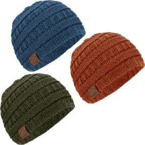 KeaBabies 3-Pack WARMZY Baby Beanies, Rhythm