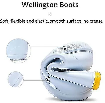 Kids Rain Boots | Blue Wellington Boots for Boys and Girls | Lightweight and Waterproof