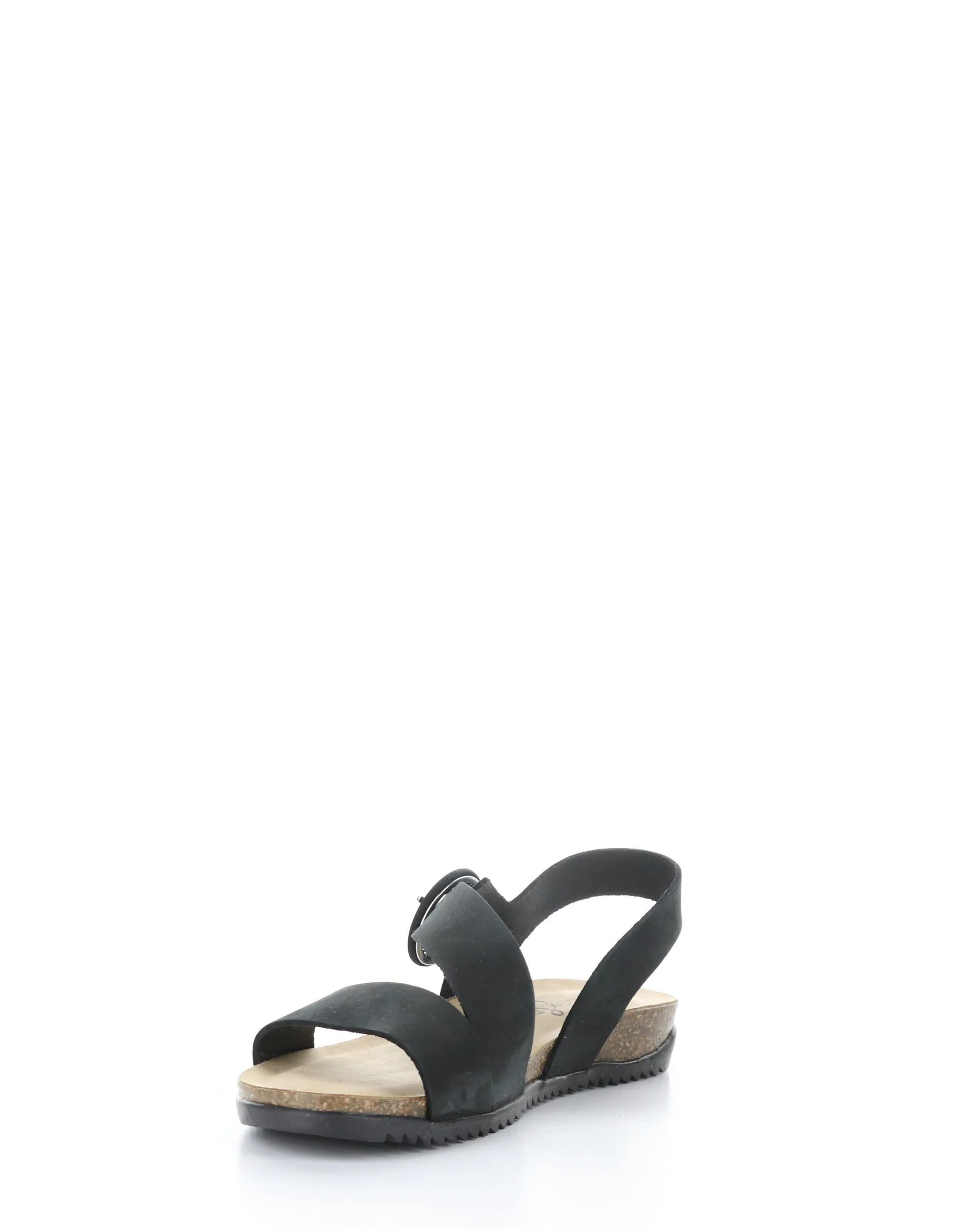 LAVIS BLACK Round toe Sandals