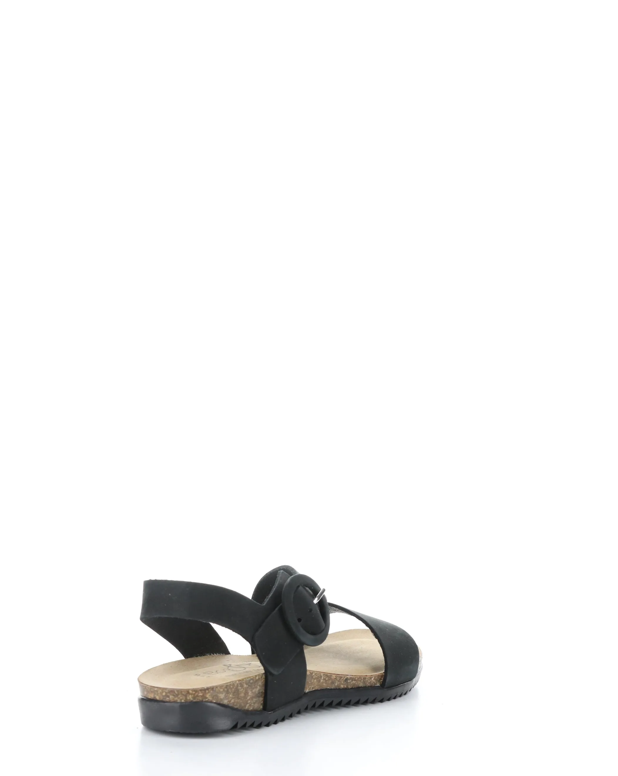 LAVIS BLACK Round toe Sandals