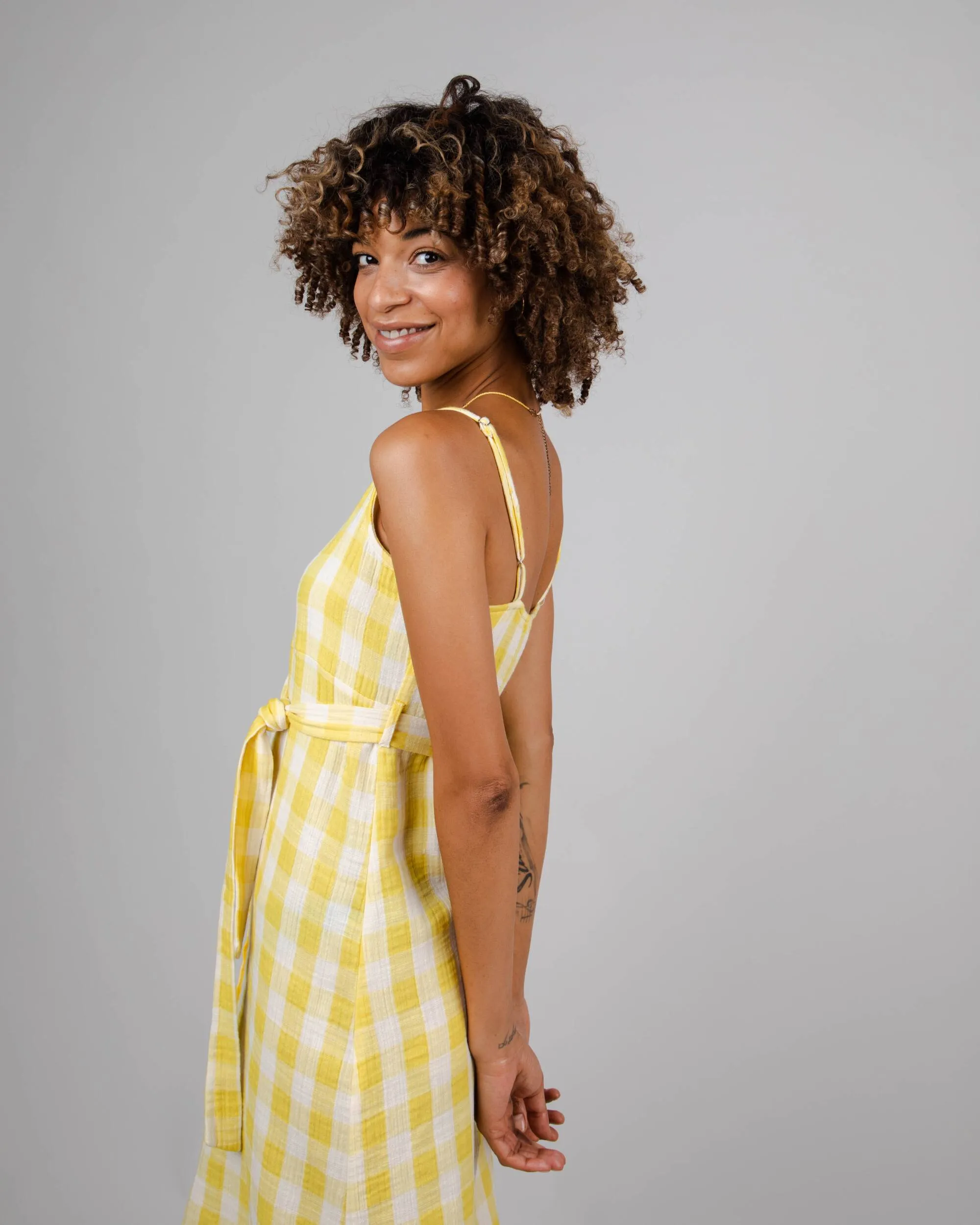 Lemon Lorena Strap Dress