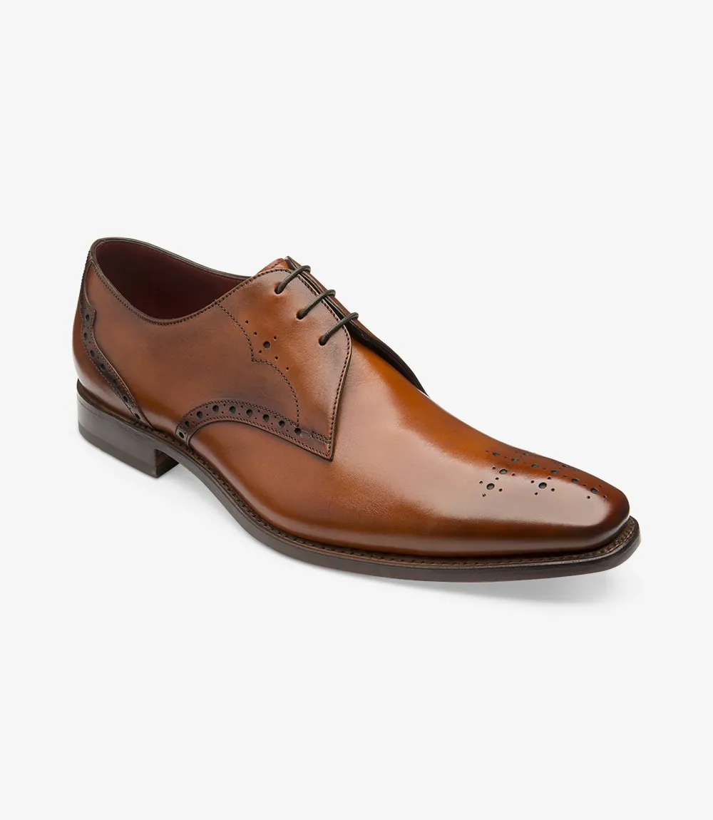 LOAKE Hannibal Chestnut Calf Derby Brogue Shoe